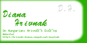 diana hrivnak business card